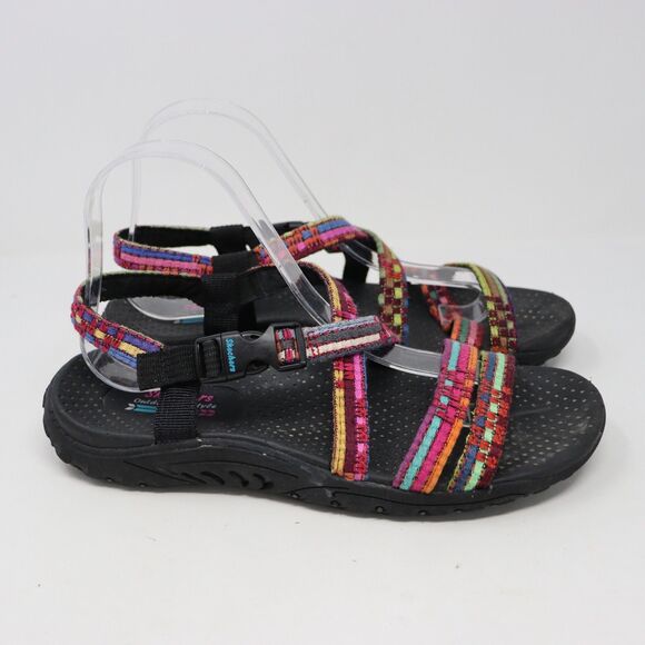 Skechers Reggae Sew Me Boho Strappy SlingBack Sandals Size 8 Multicolor - Picture 4 of 6